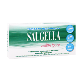 SAUGELLA Cotton touch tampons hygiéniques normal sans applicateur 16 unités