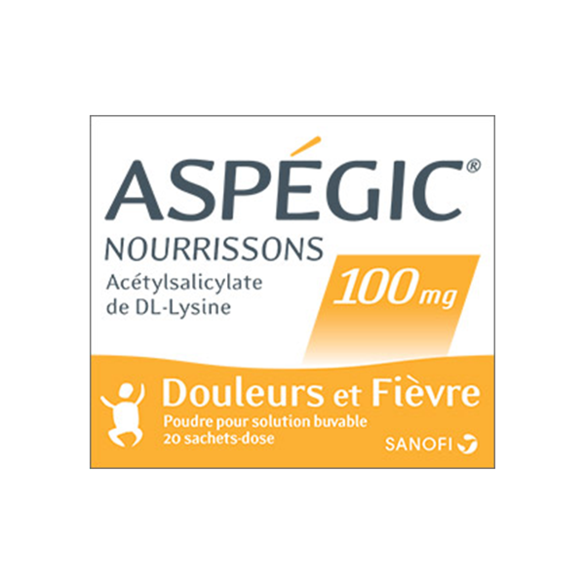 Sanofi Aspegic Nourrisson 100mg Sachets Dose Medicaments Pharmarket