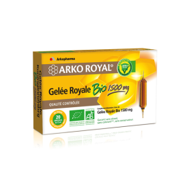 ARKOPHARMA Arko royal gelée royale 1500mg bio 20 ampoules de 15ml