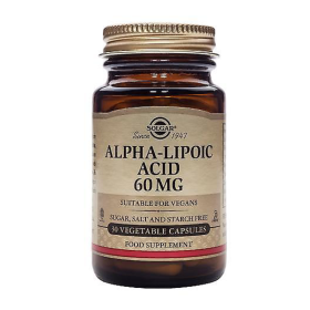 SOLGAR Acide alpha lipoïque 60mg 30 gélules végétales