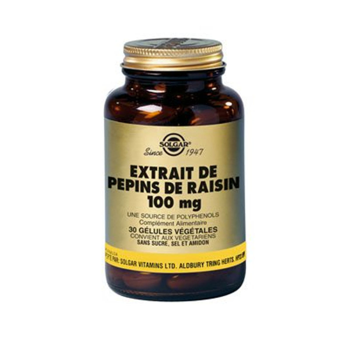SOLGAR Extrait de pépins de raisin 100mg 30 gélules végétales Parapharmacie Pharmarket