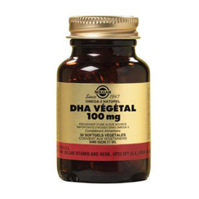 SOLGAR Dha végétal 100mg 30 softgels végétales