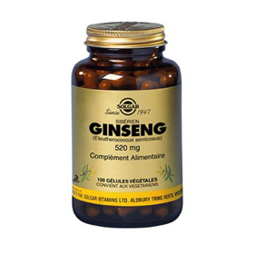 SOLGAR Ginseng sibérien 520mg 100 gélules végétales