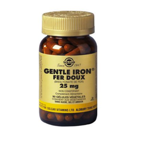 SOLGAR Gentle iron fer doux 90 gélules végétales