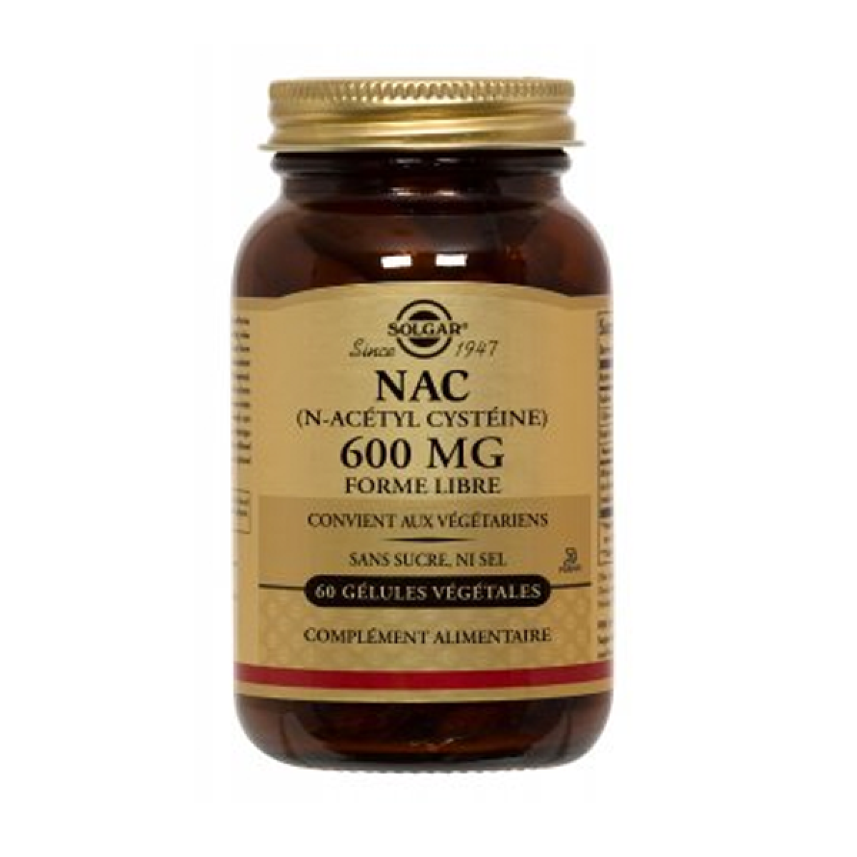 SOLGAR Nac 600mg 60 gélules végétales - Parapharmacie - Pharmarket
