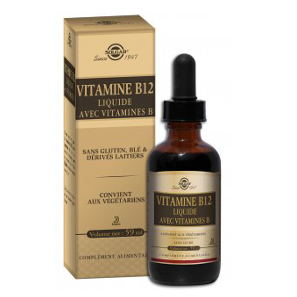 SOLGAR Vitamine b12 liquide avec vitamine b 59ml Parapharmacie
