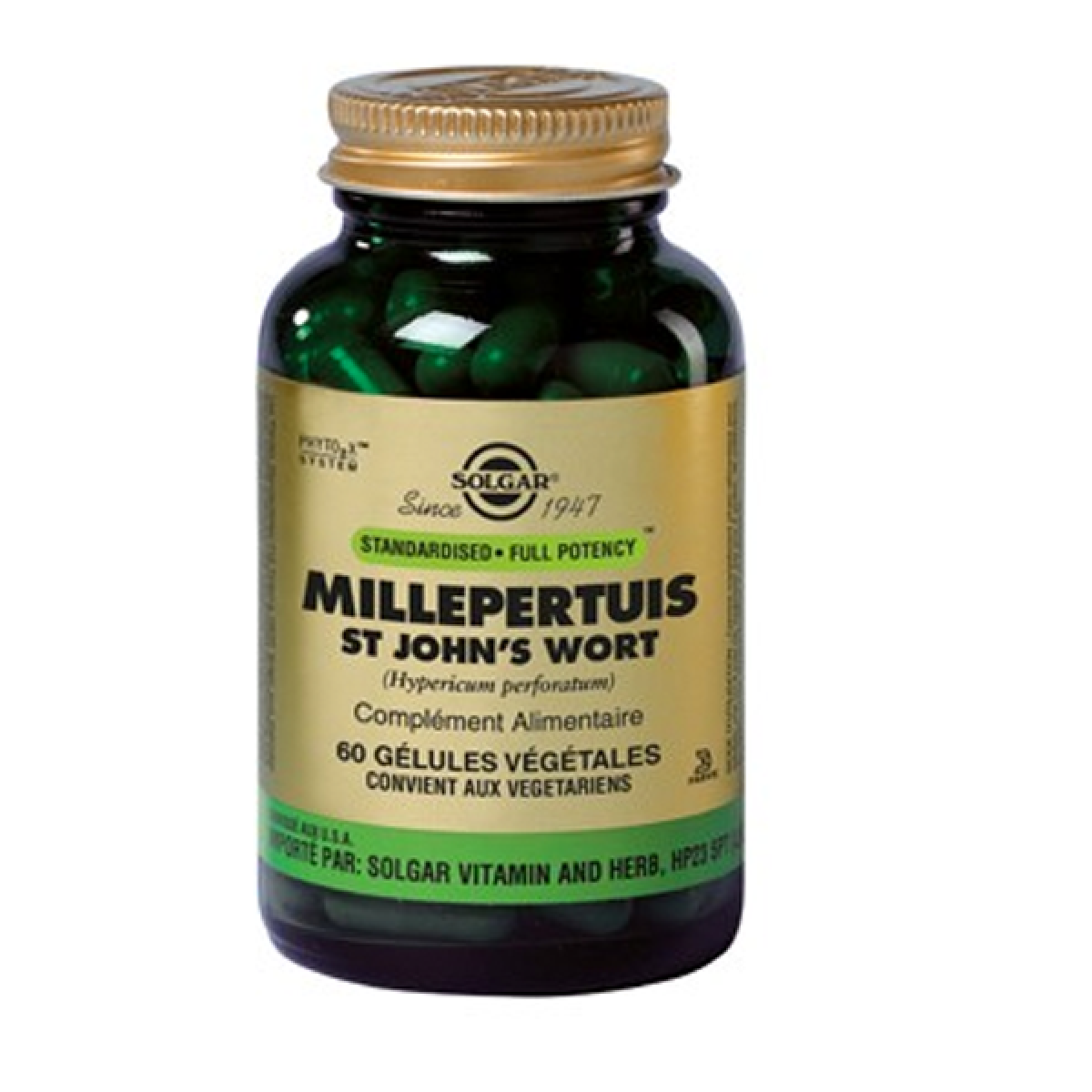 SOLGAR Millepertuis st john's wort 60 gélules végétales Parapharmacie