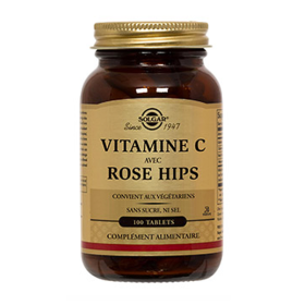 SOLGAR Vitamine c avec rose hips 100 tablets