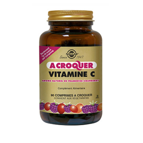 SOLGAR Vitamine c framboise cranberry 90 comprimés à croquer