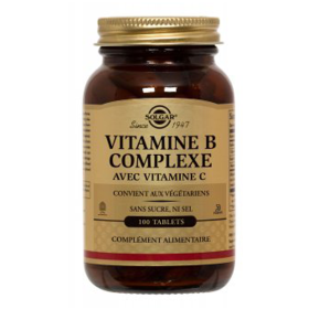 SOLGAR Vitamine b complexe avec vitamine c 100 tablets