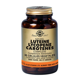 SOLGAR Lutéine lycopène carotènes complexe 30 gélules végétales