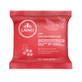 LAINO Savon parfumé à la pulpe de fruits rouges bio 75g