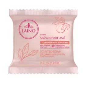 LAINO Savon parfumé à la pulpe de pêche blanche bio 75g