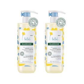 KLORANE Bébé gel douceur moussant 2x500ml