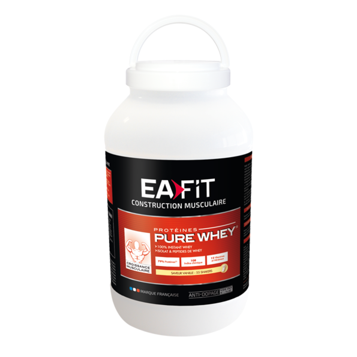 EAFIT Pure whey croissance musculaire chocolat 750g EAFIT Pure whey croissance musculaire chocolat 750g