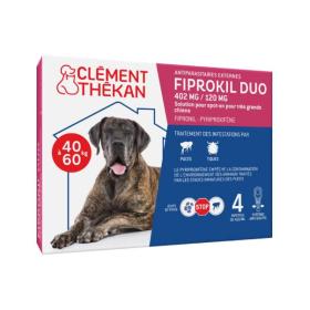 CLÉMENT THÉKAN Fiprokil duo chien de 40 à 60 kg 4 pipettes